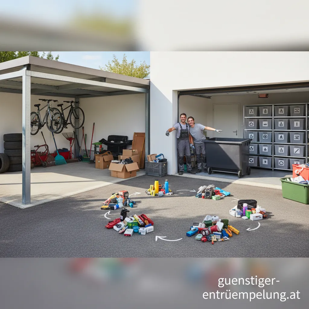 Aufgeräumte Garage nach der Entrümpelung