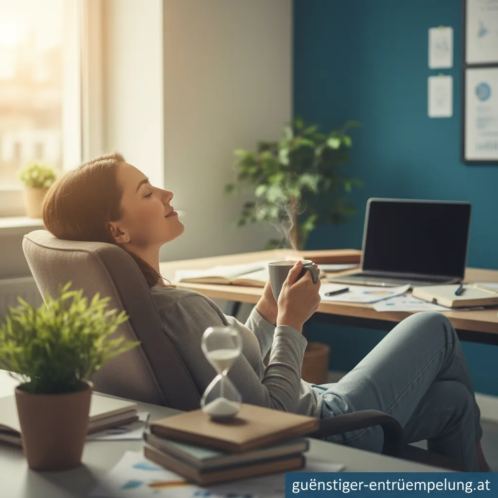Eine Person, die eine Pause macht und aus dem Fenster schaut
