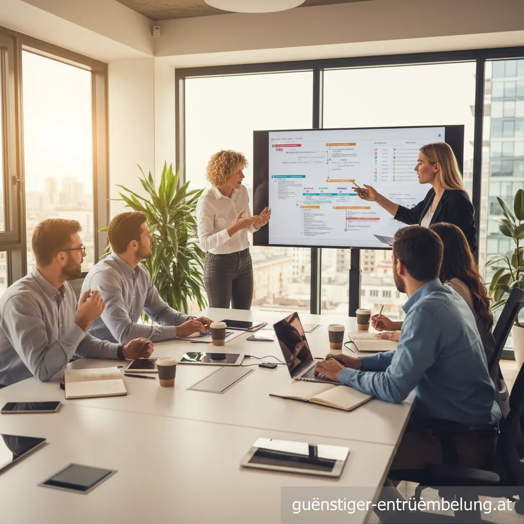 Ein Team, das effektiv an einem Projekt arbeitet
