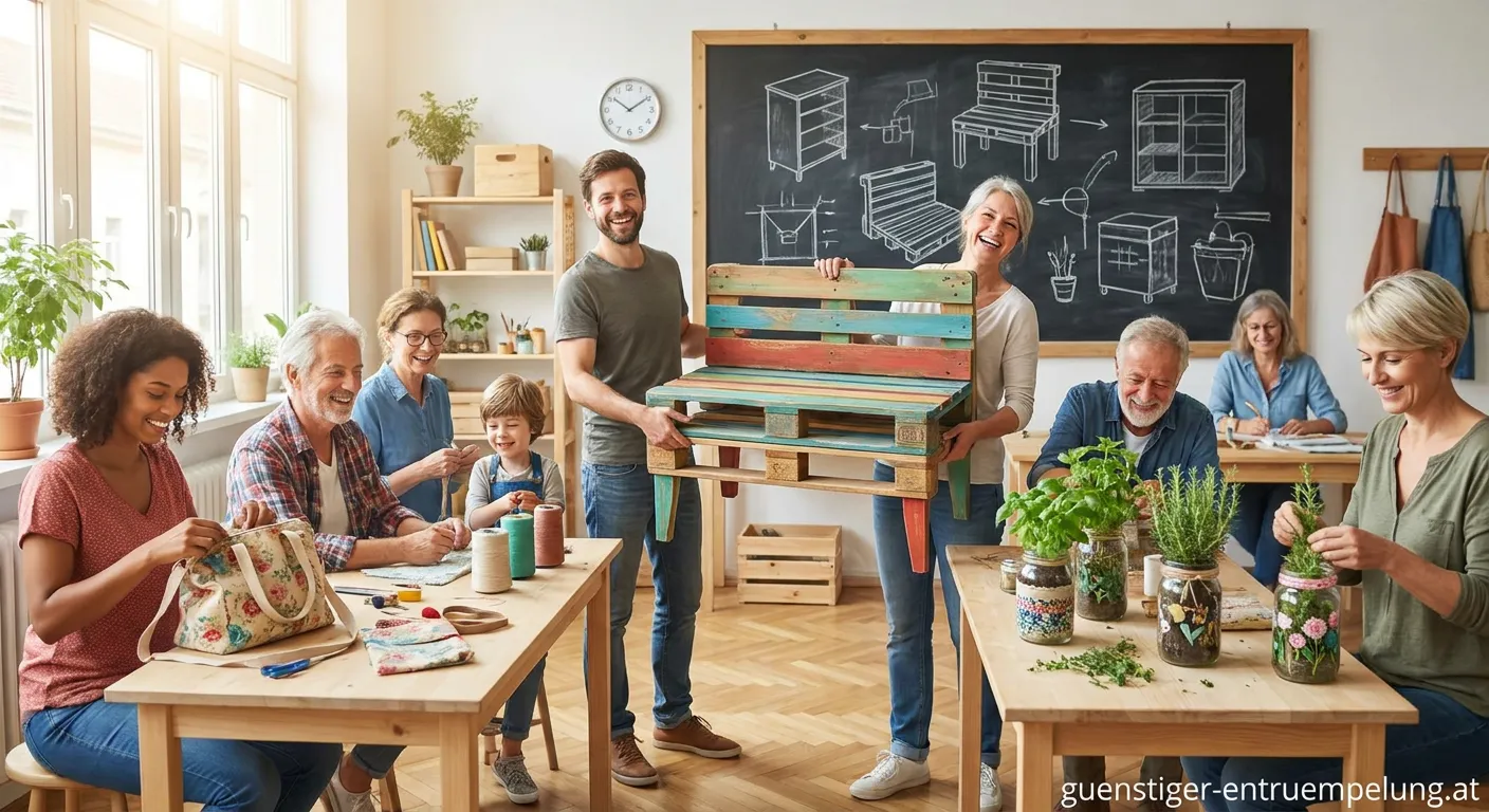 Kreatives Upcycling Projekt mit recycelten Materialien